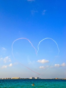 Aviators show their skills over Palm Jumeirah