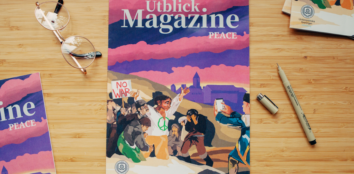 Cover of Utblick's new print issue "PEACE"