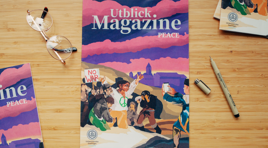 Cover of Utblick's new print issue "PEACE"